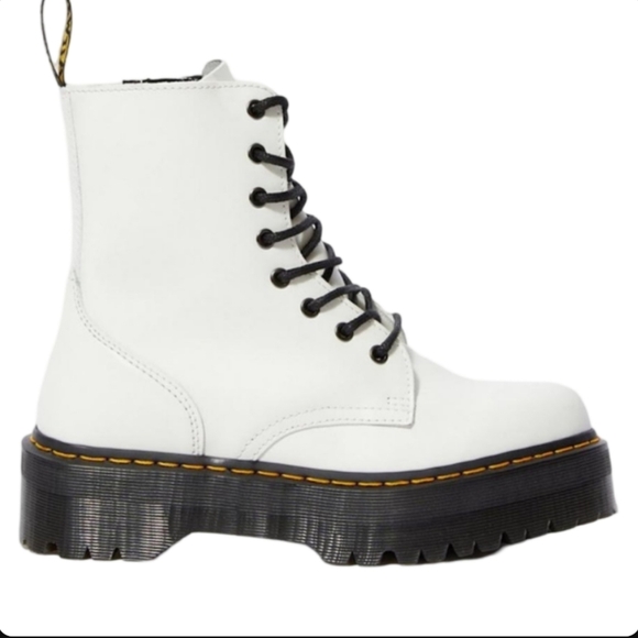 Dr. Martens Jadon BootsWhite Platform Chunky Combat Size 5 NEW - Picture 6 of 14